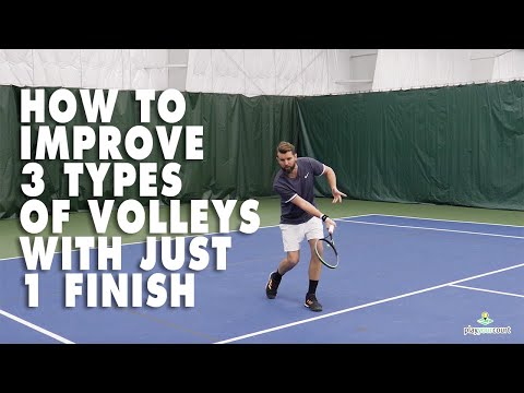 How To Improve 3 Types Of Volleys With Just 1 Finish - Tennis Lesson