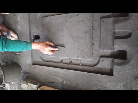 how to Make boiler door pattern by cost iron in furnace