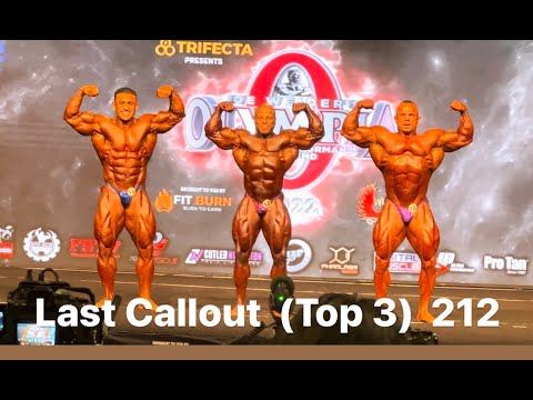 2022 Mr Olympia 212-class PREJUDGING, LAST CALLOUT