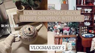 full day of Christmas decor thrifting! my issue with Value village has been redeemed | Vlogmas Day 5