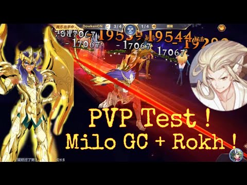 [Saint Seiya Awakening CN] Testing Milo Gc in PVP! He's broken ! (Rokh build)