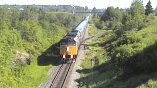 preview picture of video 'VIA RAIL Train # 14 The Ocean Limited Bathurst New Brunswick in the good old days'