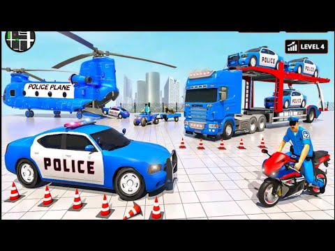 US Police Car Transport Truck! GAME