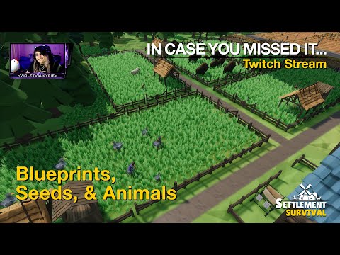 Getting Blueprints, Seeds, & Farm Animals - ICYMI EP2 | Let's Play Settlement Survival