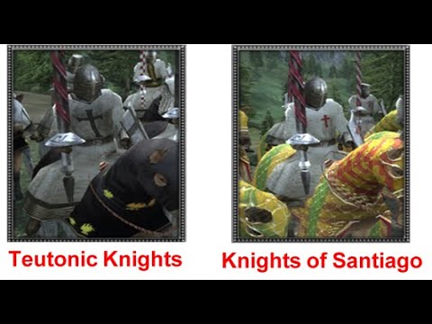 Medieval II: Total War 1vs1: Teutonic Knights vs Knights of Santiago