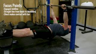 Inverted Barbell Row Static Hold exercise video thumbnail