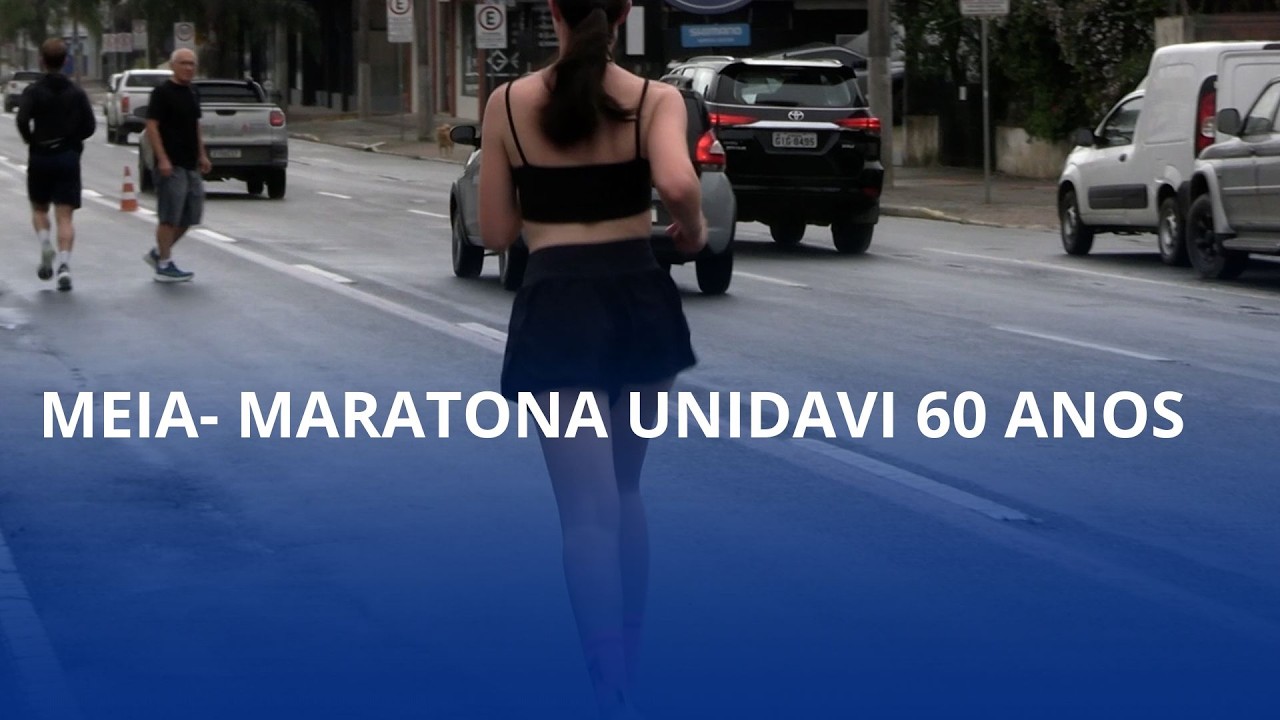 Meia- maratona Unidavi 60 anos. Unidavi promove aquecimento; prova será em setembro