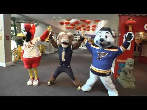 St. Lou is Jumping with Fredbird, Rampage and Louie