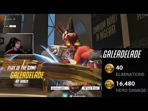GALE INSANE HANZO - POTG!  OVERWATCH SEASON 27 TOP 500