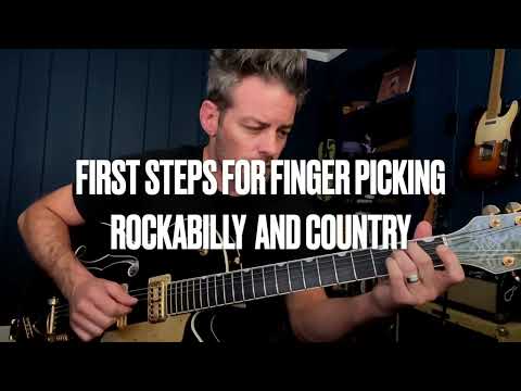 First Steps for Rockabilly and Country Fingerpicking - Chet Atkins and Brian Setzer Guitar Lesson