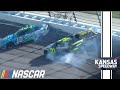LaJoie, Almirola, and Burton involved in restart crash at Kansas