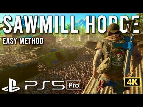 Days Gone Remastered 4K PS5 Pro | SAWMILL HORDE Easy & Quick Route 