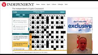 Solving the Independent crossword on 21st December
