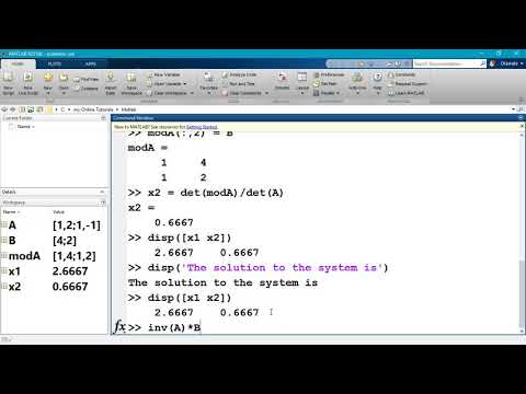 05 Solving Simultaneous Equations With Matlab