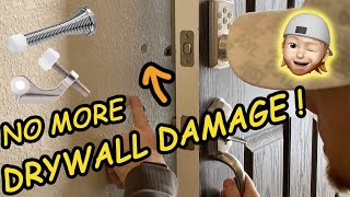 How to Install Spring Door Stop & Hinge Door Stop: Protect Your Walls From Door Knob Damage!