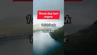 Words that hurt anyone #shorts