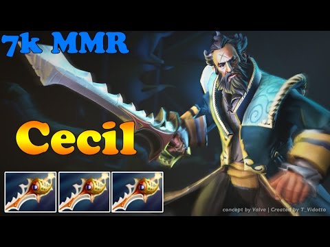 Dota 2 - Cecil 7k MMR plays Kunkka with 3 rapiers vol 1# - Ranked Match!