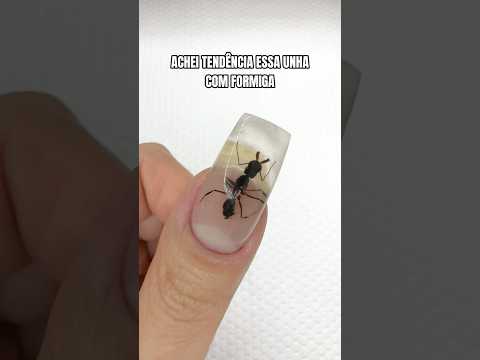 I found this nail with ants to be trendy 🤡 #nails #nails #beautifulnails #manicure
