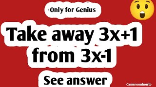 Take away 3x+1 from 3x-1: Answer