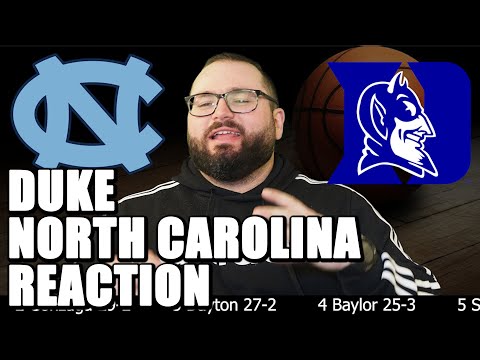 デューク対ノースカロライナ反応 トレ・ジョーンズ アーマンド・バコット バスケットボール ターヒールズ ブルーデビルズ UNC (Duke vs North Carolina Reaction Tre Jones Armando Bacot Basketball Tar Heels Blue Devils UNC)