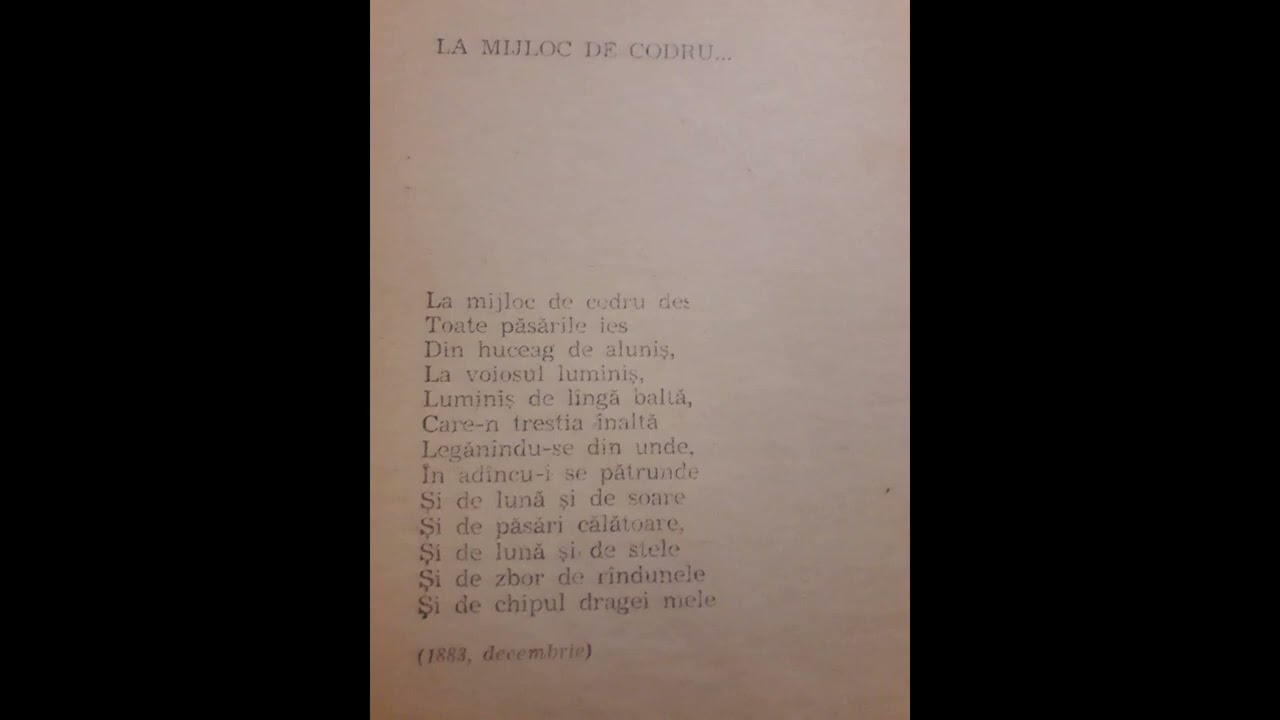 Mihai Eminescu - La mijloc de codru...
