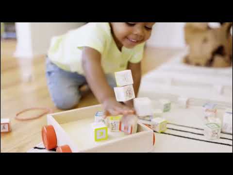 Melissa & Doug Classic alphabet Block cart