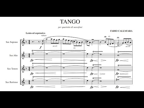 “Tango” from “Due Pezzi Latino Americani" saxophone 4et