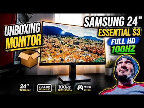 UNBOXING MONITOR SAMSUNG 24" ESSENTIAL S3 FULL HD 100HZ 😎✌️