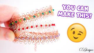 Easier than it looks! 🤩 Elegant wire crochet bracelet tutorial ⎮ Jewelry tutorial