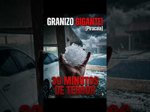 GRANIZO GIGANTE DE 10 CM DESTRÓI MAIS DE 400 CASAS EM PIRACAIA! 🧊⛈️😱 #shorts #viral