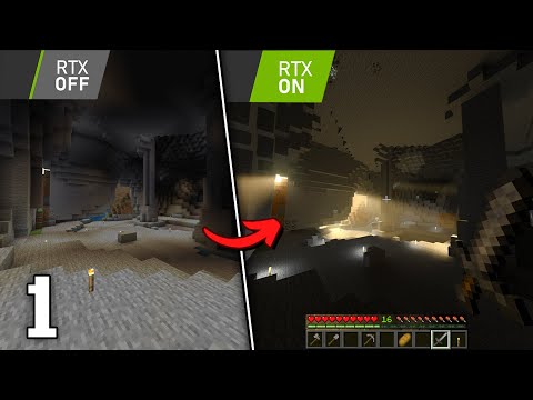 RTX ON survival realistic lighting | Minecraft windows 10 edition #1