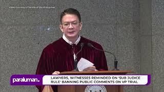 Lawyers, witnesses reminded on 'sub judice rule' banning public comments on VP trial