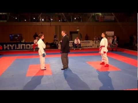 Karate1 PL Final, Salzburg 2012 - Kumite female -55 - MELNYK vs. WARLING
