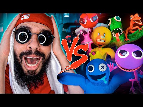 Todos os Rainbow Friends Vs. Mussoumano - Batalha com Games (Compilado)