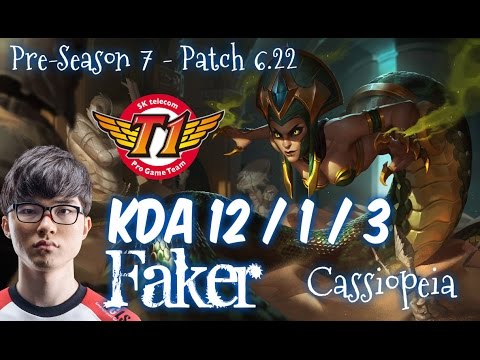 SKT T1 Faker CASSIOPEIA vs VIKTOR Mid - Patch 6.22 KR Flex Rank