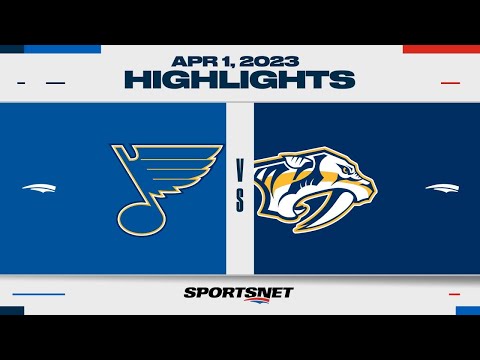 NHL Highlights | Blues vs. Predators - April 1, 2023