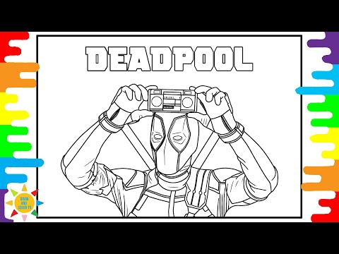 Deadpool Coloring Page | Deadpool Is Playing Music | Elektronomia - Energy [NCS Release]