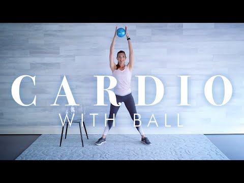 Low Impact Cardio Workout At Home with Ball for Beginners & Seniors // 20 minutes thumbnail