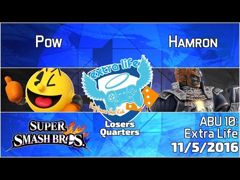 Extra Life: Pow (Pacman) vs. Hamron (Ganon) - SSB4 Losers Quarters
