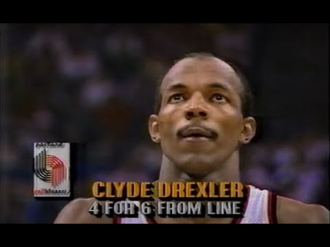 Classic NBA Remastered - 1990 NBA Playoffs - Blazers vs Suns - Game 5 Highlights - SMOOTH Frame rate