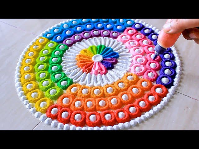 Simple Rangoli Design Using a Fork