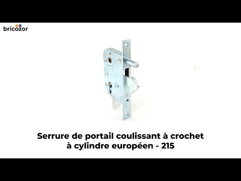 Serrure de portail coulissant à crochet à cylindre européen - 215 COMUNELLO