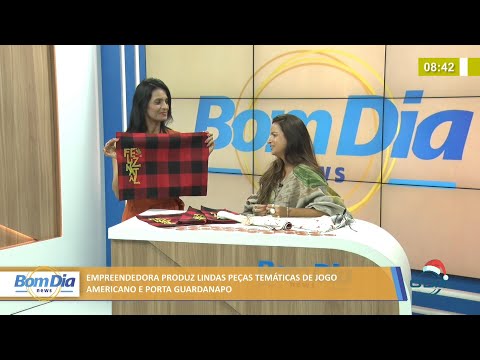 Empreendedora produz lindas peças temáticas de jogo americano e porta guardanapo 08 12 2021