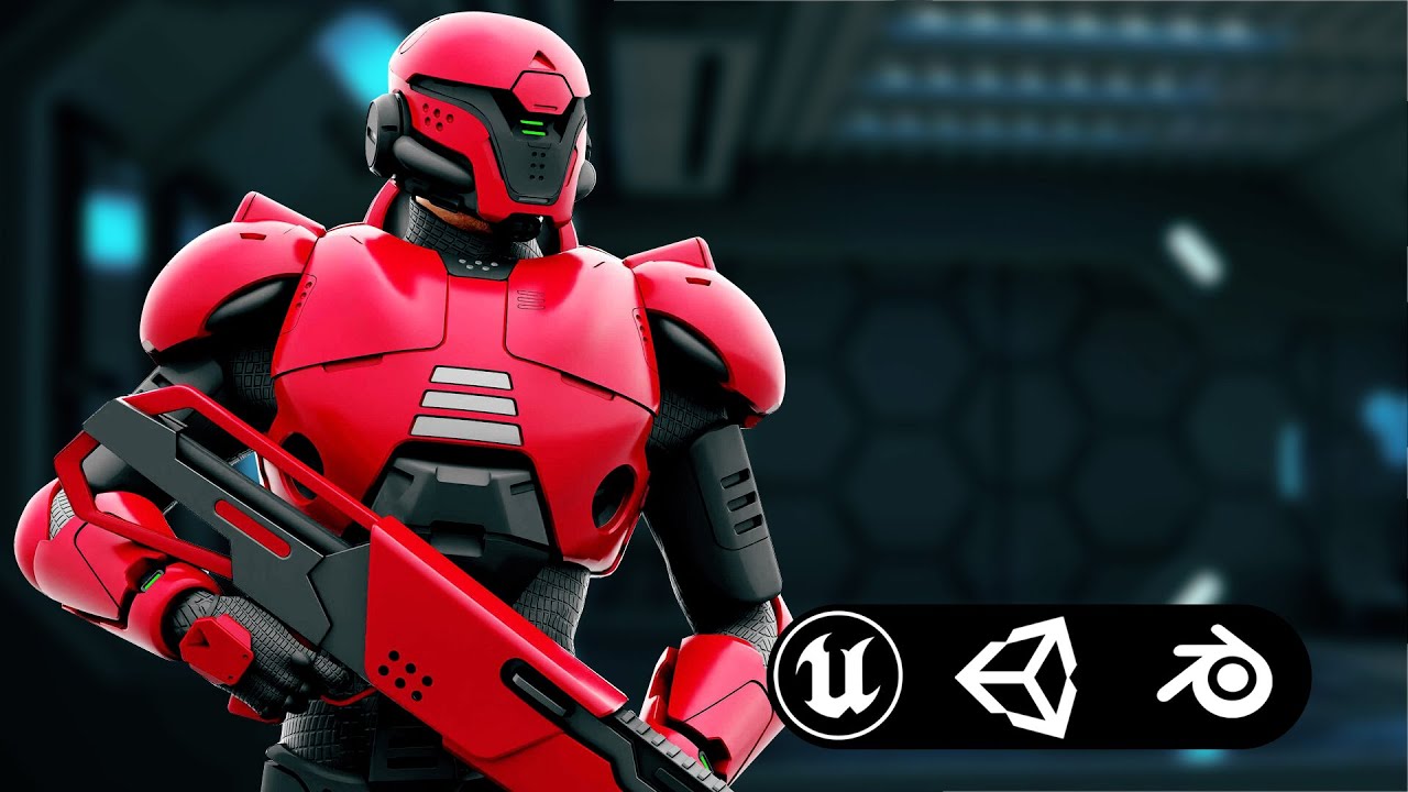 Cyborg Sol-30 Auto-Rig Pro Rigged For Mixamo Unreal Engine Unity 3D Model