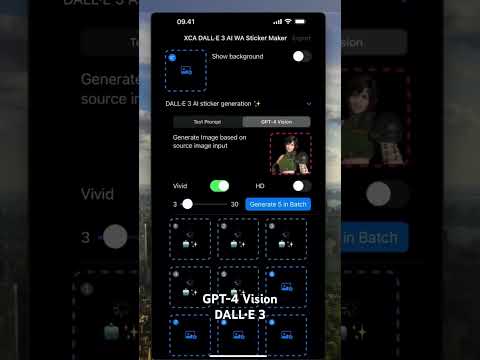 Build GPT-4 Vision & DALL•E 3 AI Sticker  SwiftUI iOS App #iosdevelopment #swiftui #gpt4 #dalle3 thumbnail