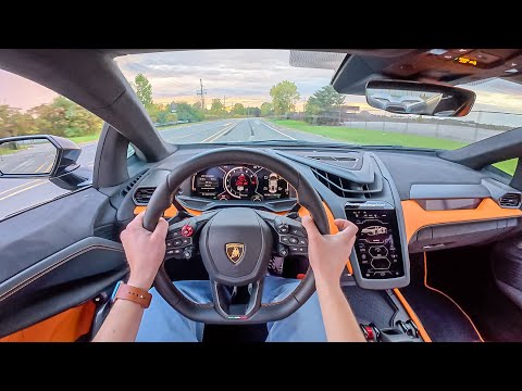 2025 Lamborghini Revuelto- POV Golden Hour Drive (Binaural Audio)