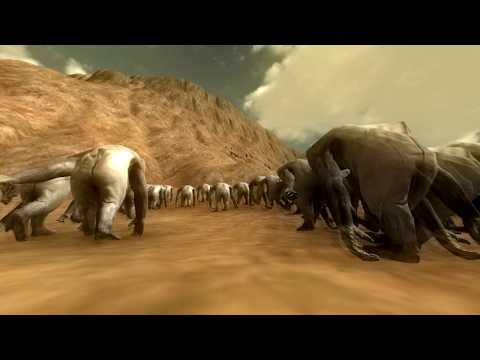 90 Buffalo vs. 75 Gorillas  - O Fortuna Epic Stampede Mountain Battle - Beast Battle Simulator