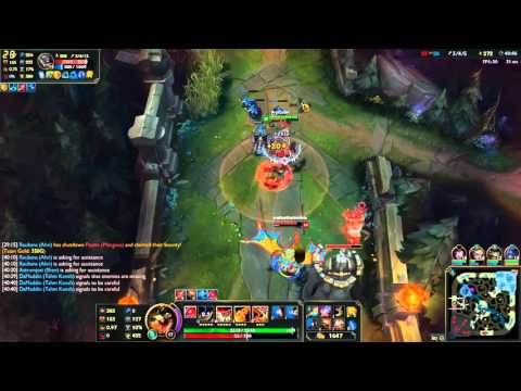 SoloRenektonOnly Awesome 1v3 Triple Kill