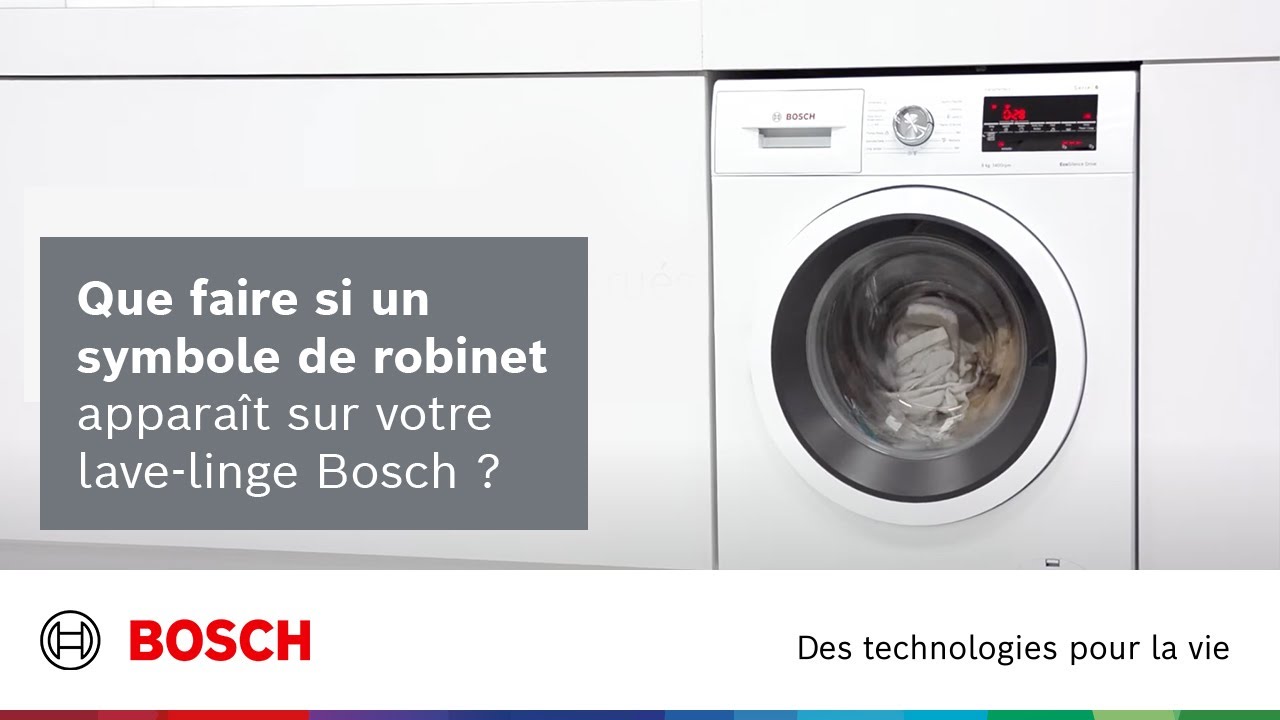 Un symbole de robinet s'allume sur le lave-linge | Bosch Electroménager