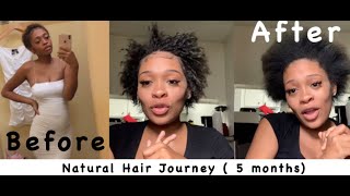 My Natural Hair Journey 💛 | 5 Month Hair Growth Update